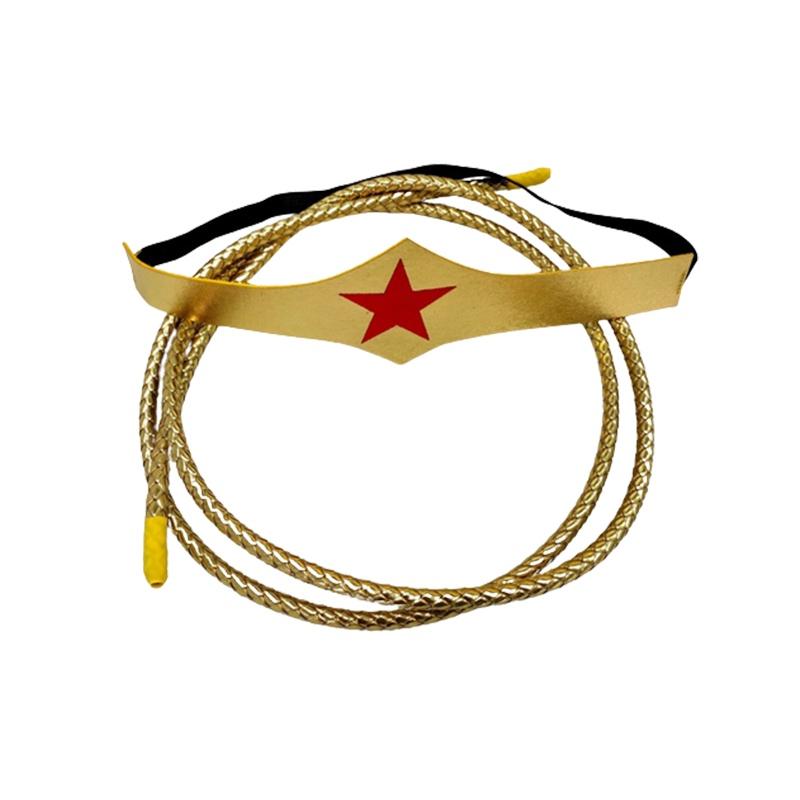 Костюм Чудо-женщины для малышей, платье с веревкой для девочек-супергероев Crown Rope