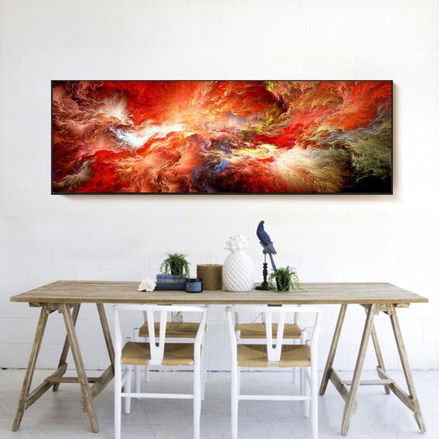 Abstract Canvas Painting Colorful Purple Blue Cloud Posters and Prints Nordic Wall Art Pictures for Bedroom Home Decor No Frame No Frame