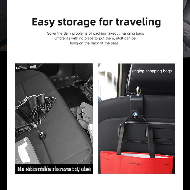 Motorcycle Sticker/Car Seat Hook Hanger Multi Functional Storage Hooks For BMW M E46 E90 E60 F30 F10 E39 E36 F20 G30 E30 F11 F31 YN8