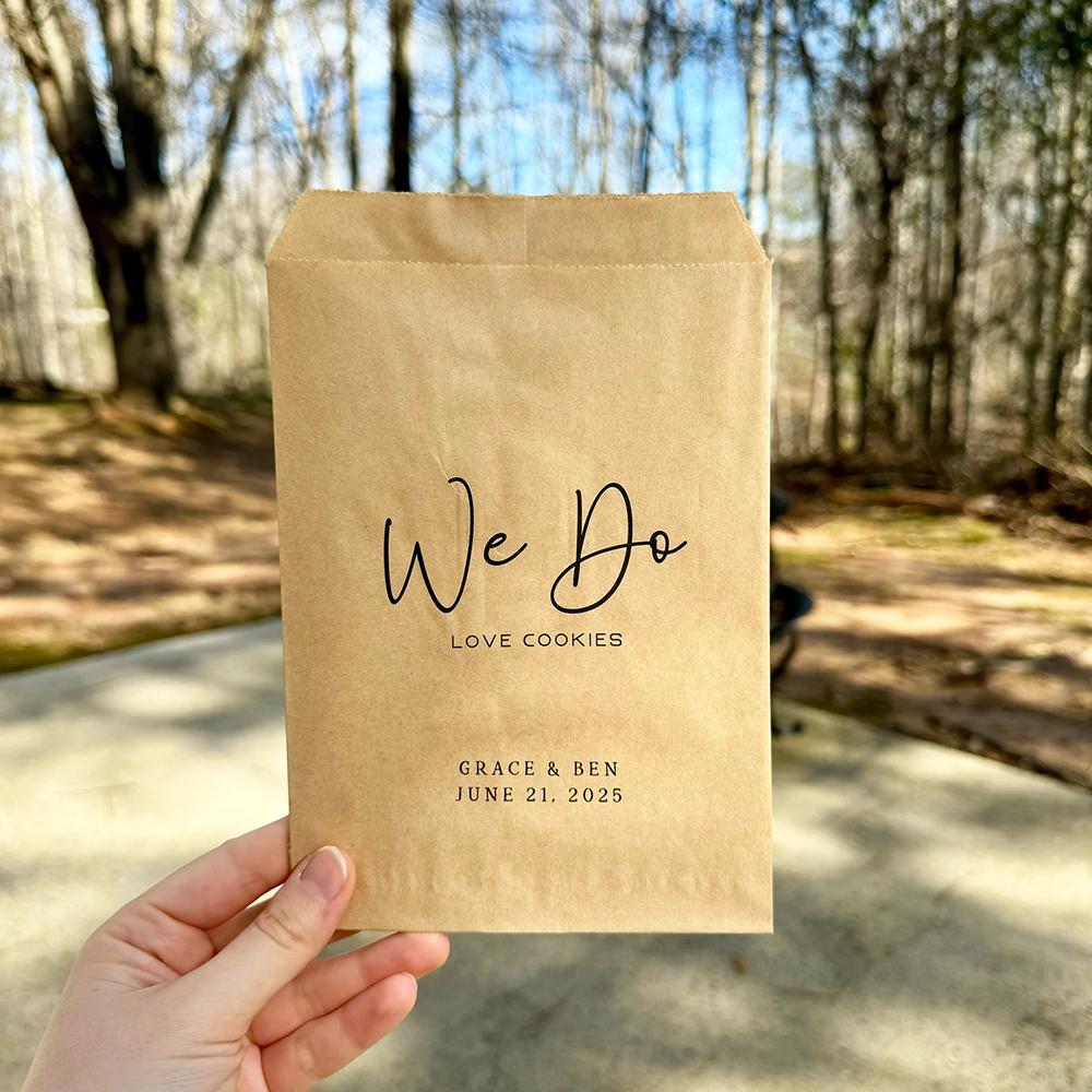 Custom 10pcs We Do Love Cookies Craft Bag Wedding Craft Favor Cookie Bags Engagement Bachelorette Party Bridal Shower Honeymoon