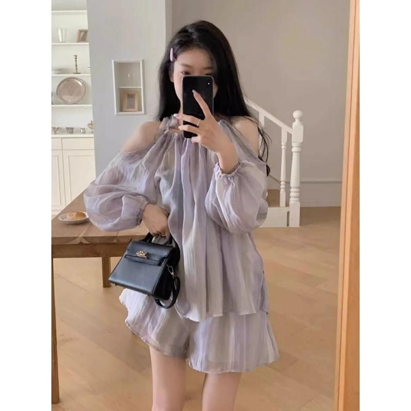 Short Sets For Women 2 Pieces Tie Dye Chiffon Woman Shorts Stylish Hot Promotion Casual New In Matching Two-piece Style