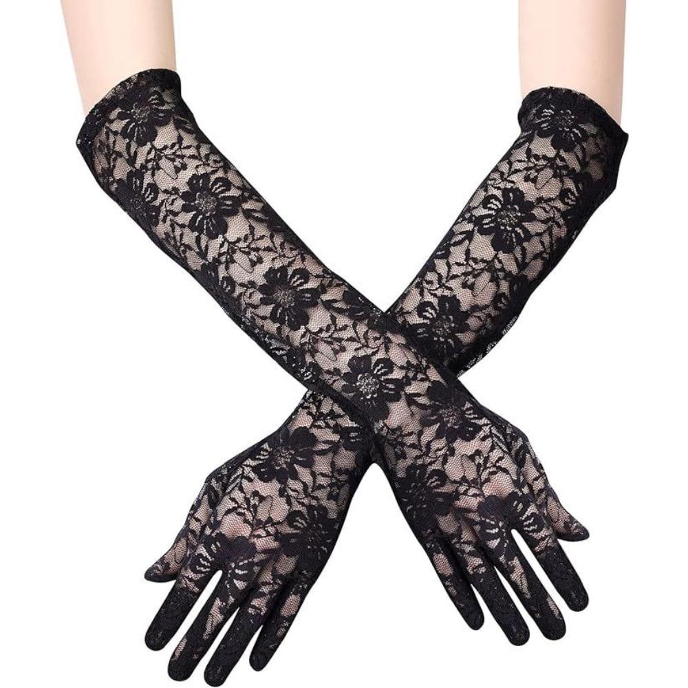 Lace Gloves Bridal Gloves Wedding Lace Gloves Women's Party 1920s Costume Sexy