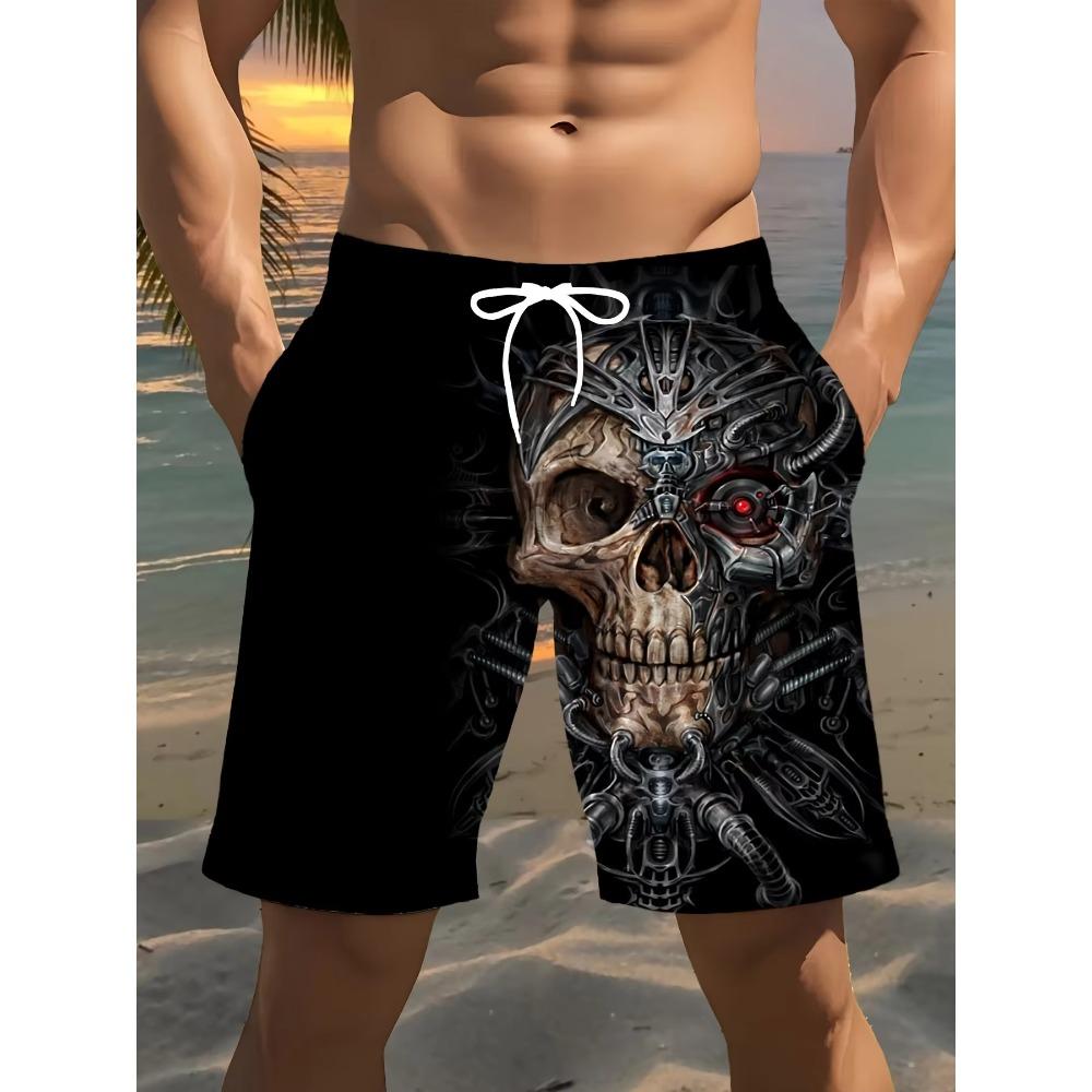 Summer Men's 3D Printed Beach Pants Fashion Versatile Breathable Trend Casual Vacation Style