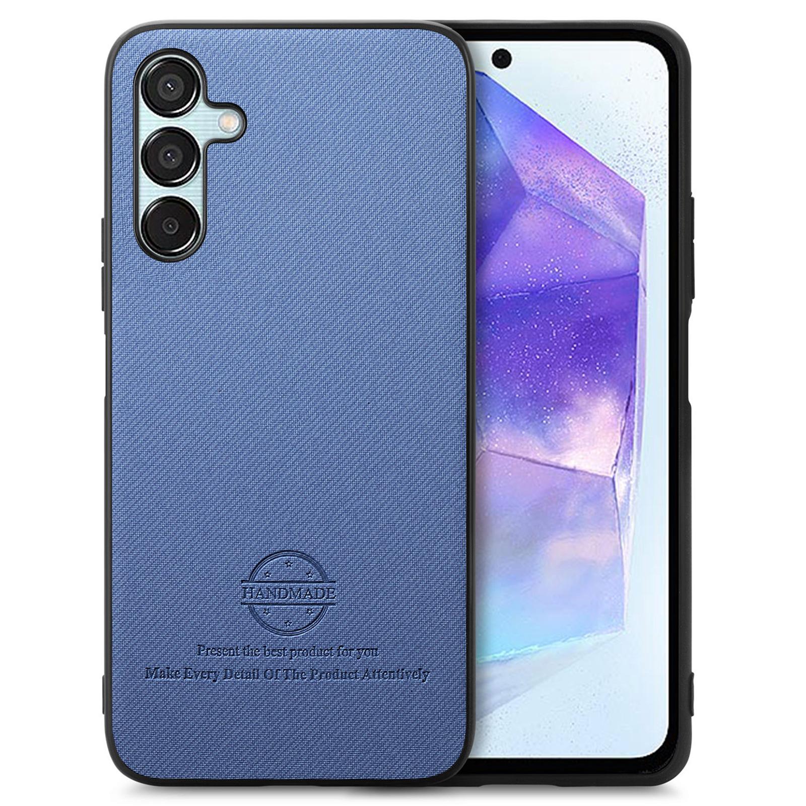 

For Samsung Galaxy A55 5G Case Cloth Texture Leather+PC+TPU Anti-Drop Phone Cover A