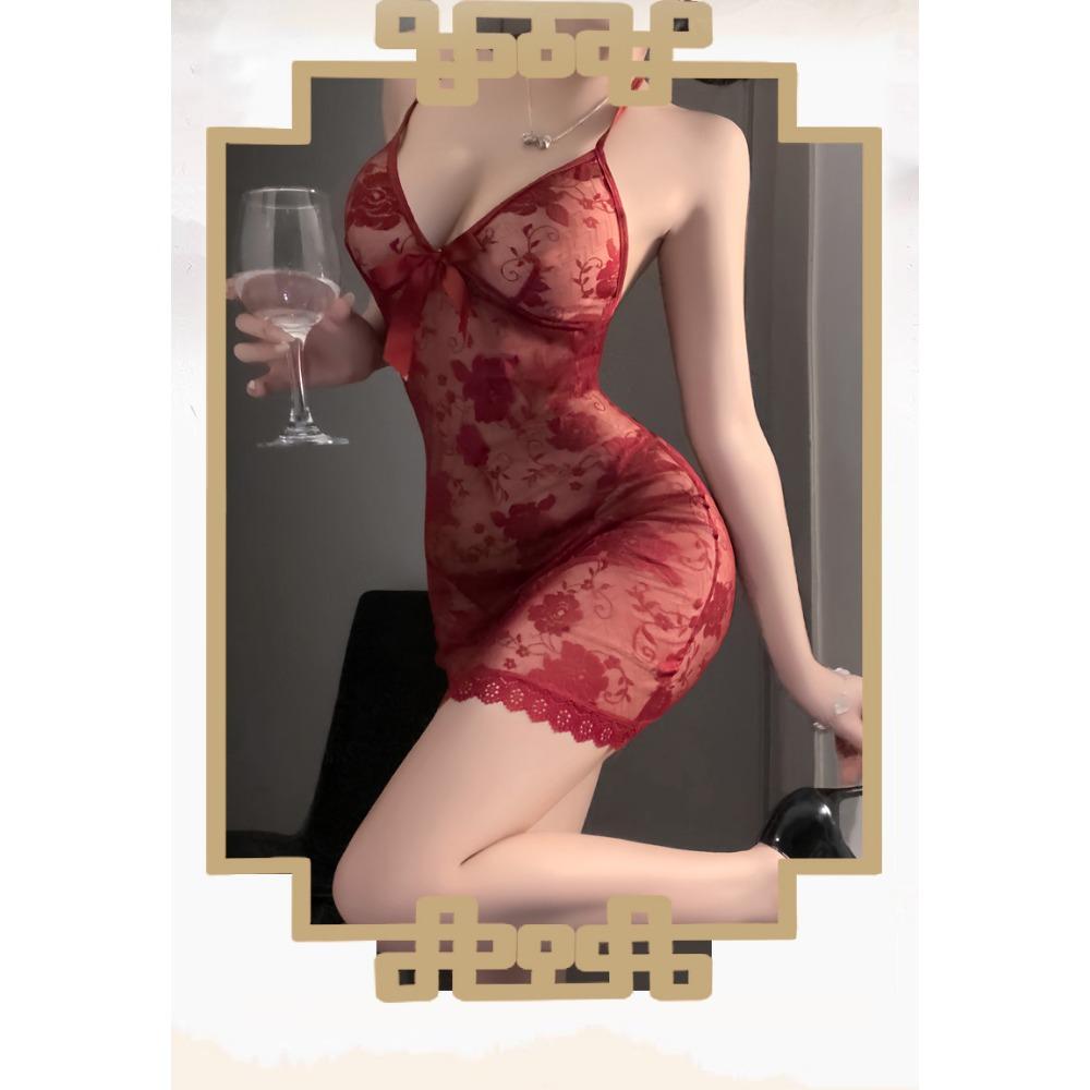 Man Desire Lingerie Purple Pure Desire Nightdress Sexy Lace Seduction Bed Free Pajamas Small Chest Uniform 9383