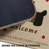 Cartoon Linen Carpet Entrance Floor Mat Door Mat Kitchen Non Slip Foot Mat Bathroom Door Absorbent Mat