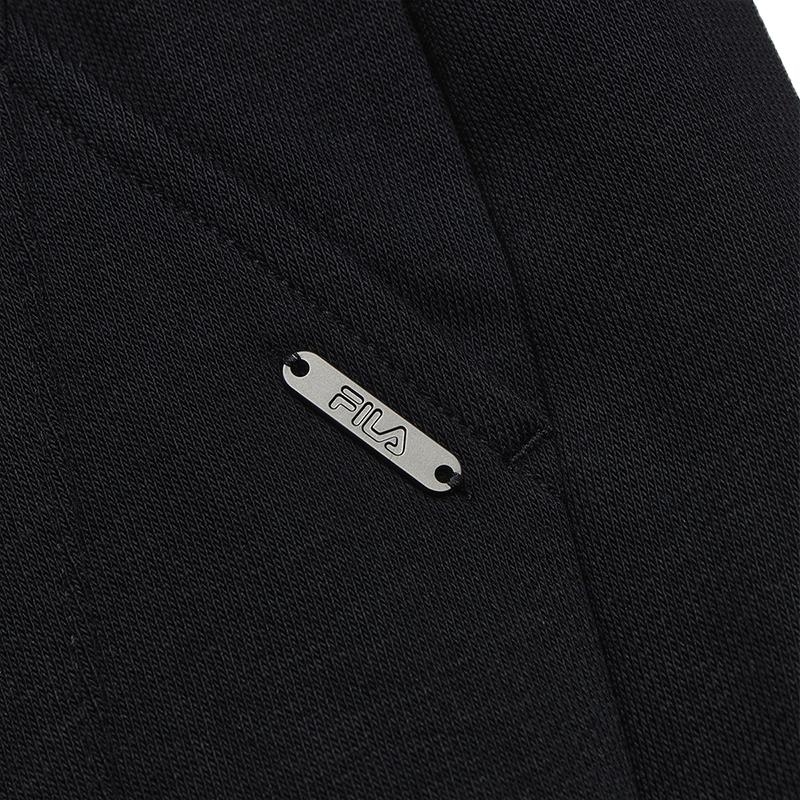 Fila White Classic Fashion Simple Basic Solid Color Retro Daily Versatile Casual Flared Knit Sports Pants Women Bottoms Black F61W613603FBK