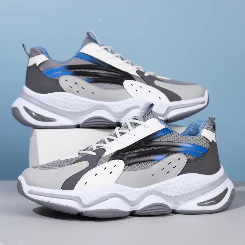 

Обувь для папы весна 2025 новые мужские кроссовки дышащая сетчатая кроссовки повседневная спортивная обувь нескользящая баскетбольная обувь 39 белый