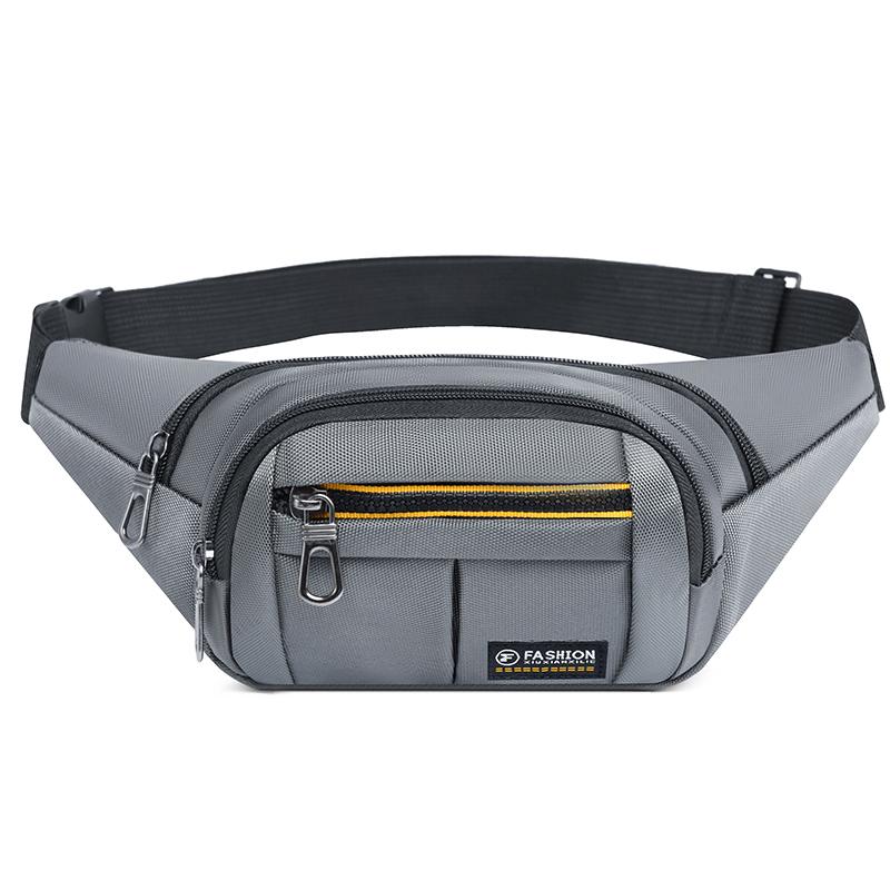 

Мужская водонепроницаемая спортивная сумка для отдыха на открытом воздухе, корейский стиль, поясная сумка через плечо, мужской нагрудный пакет с бананом серый