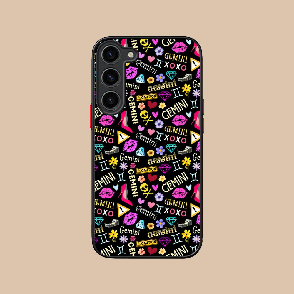 Zodiac Sign Gemini Mobile Phone Case for Samsung Galaxy S25 S24 S23 S22 S21 Plus FE Ultra Colorful Silicone Cover Luxury Cover