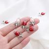 10Pcs/Lot 11.4*22.3mm Cartoon Alloy Tulip Shape Charms Loose Pendant For DIY Bracelet Necklaces Jewelry Making Accessories