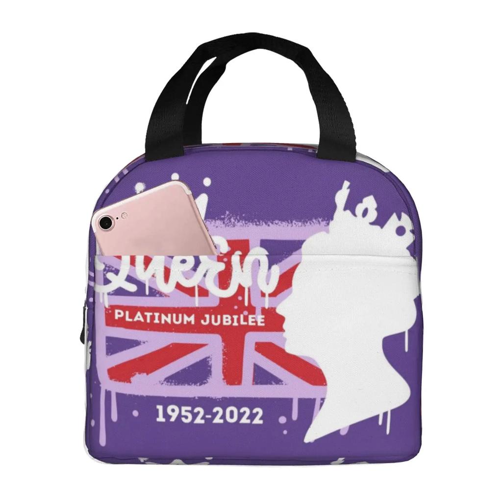 Królowa Elżbieta II Termiczna Torba na Lunch Izolowana Przenośna Chłodząca Torba na Lunch dla Kobiet Dzieci Do Szkoły Torby na Jedzenie