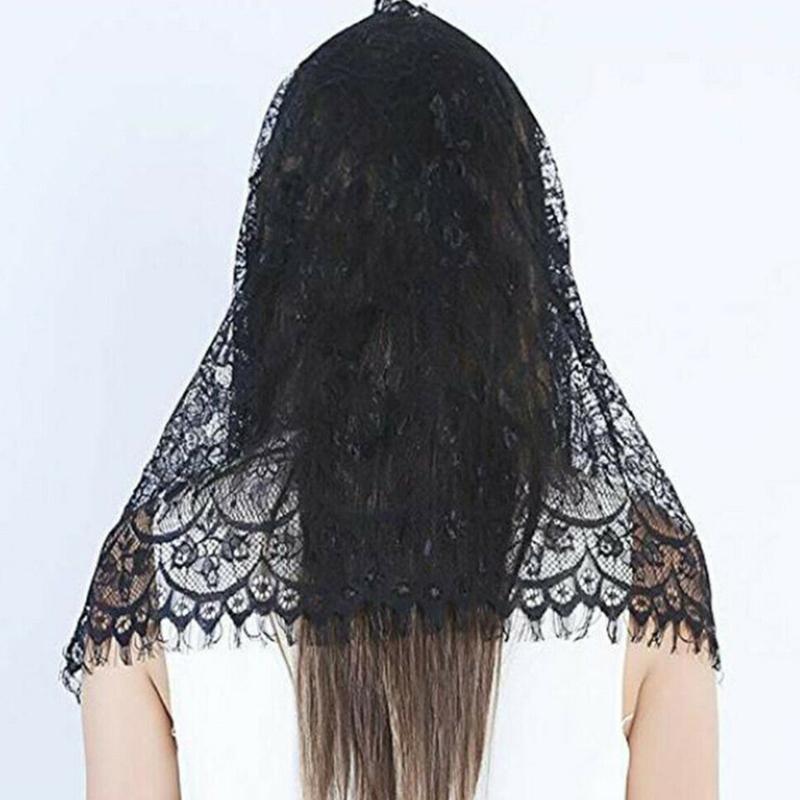 Lace Mantilla Catholic Church Chapel Veil Exquisite Flower Embroideries
