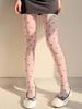 Damen-Strumpfhosen Sommer Dünn Sexy Dessous Oberschenkelhoch Seidenstrümpfe Damen Strumpfhosen Jk Weiß Ultra-Dünn Bedruckte Polka-Dot Strumpfhosen