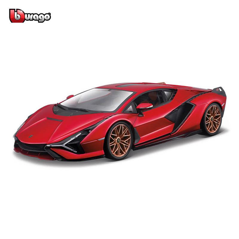 Bburago 1:24 Lamborghini Sian FKP 37 Alloy car model Luxury Vehicle Diecast Cars Model Toy Collection Gift Lightning sports car