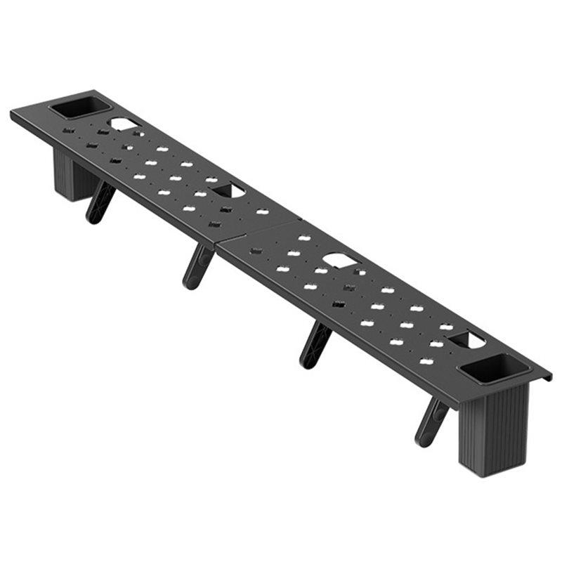 

A25F-Steel Monitors Rack Storage Stand For Cable Box TV Top Storage Shelf Hollowout 180° Adjustable Design Easy To Install чёрный