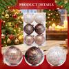 6 Pieces Christmas Ball Ornaments Tree Hanging Balls with Hole Xmas Decorations