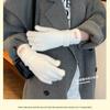 Soft waxy plush knitted gloves high-end ins warm dew fingers cold-proof five-finger gloves versatile