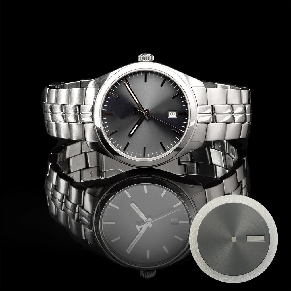 Round Sand Texture 28.5mm Watch Dial Blank Watch Faces for NH35/ NH36/ NH34 Movement DIY Accessories None/single/double Calendar