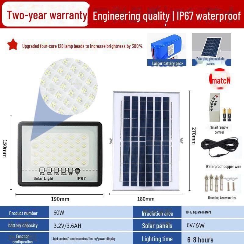 "Waterproof Solar Floodlights: Outdoor Garden & Home Lighting"