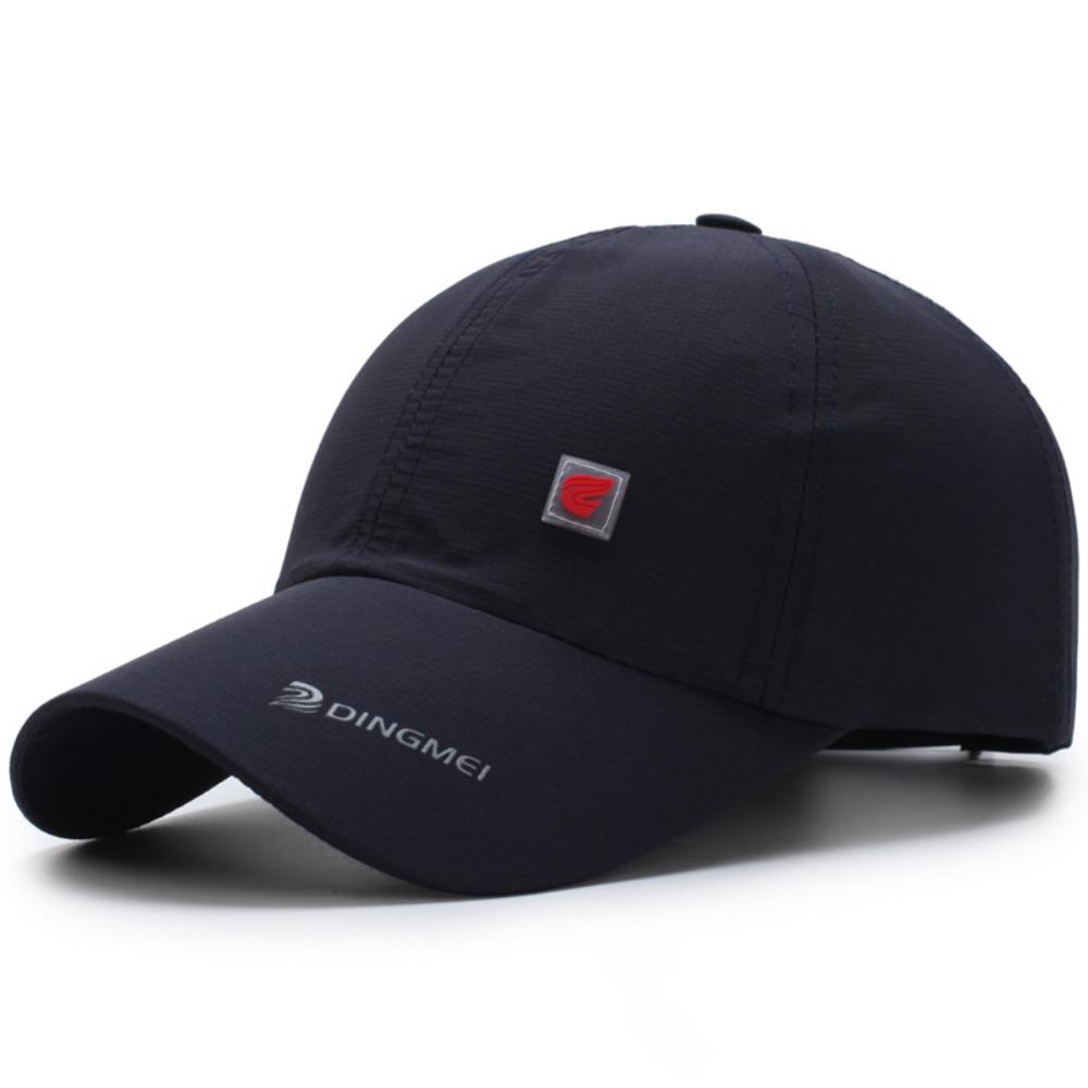 Breathable Perforated Summer Sun Hat Letter Embroidery Baseball Cap Quick-Drying Hat  For Women Men темно-синий
