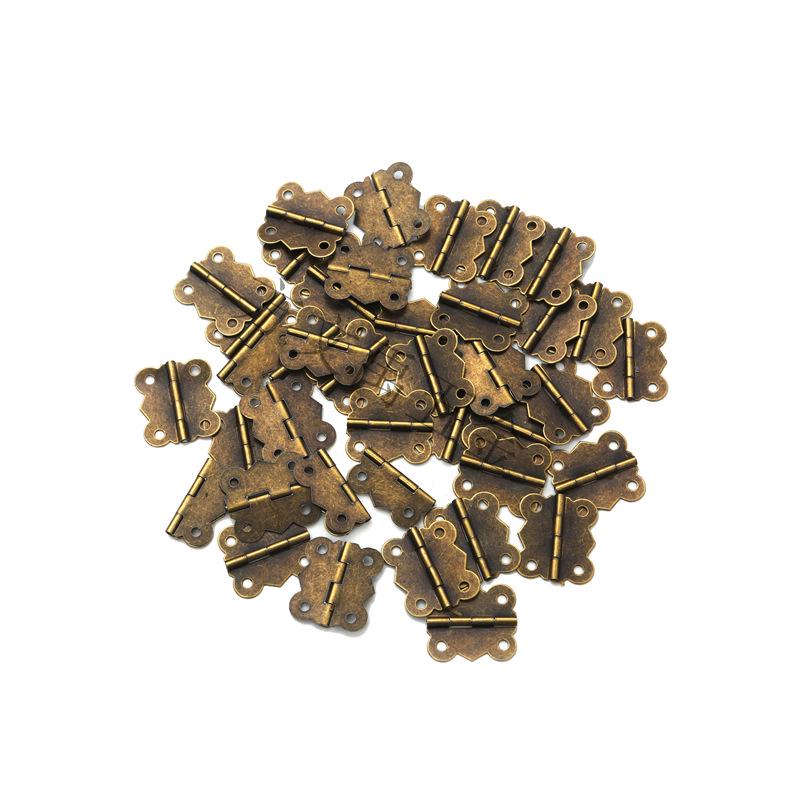 Green Bronze 3cm Ingot Hinge, 180° Paper Box Back Lace Hinge for Wooden Box Accessories