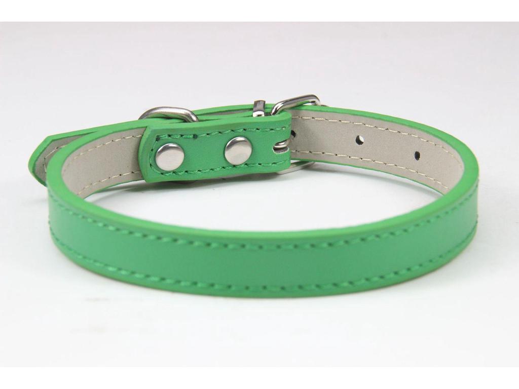 Pet PU Leather Collar & Leash for Small to Medium Dogs & Cats – Solid Color Necklace