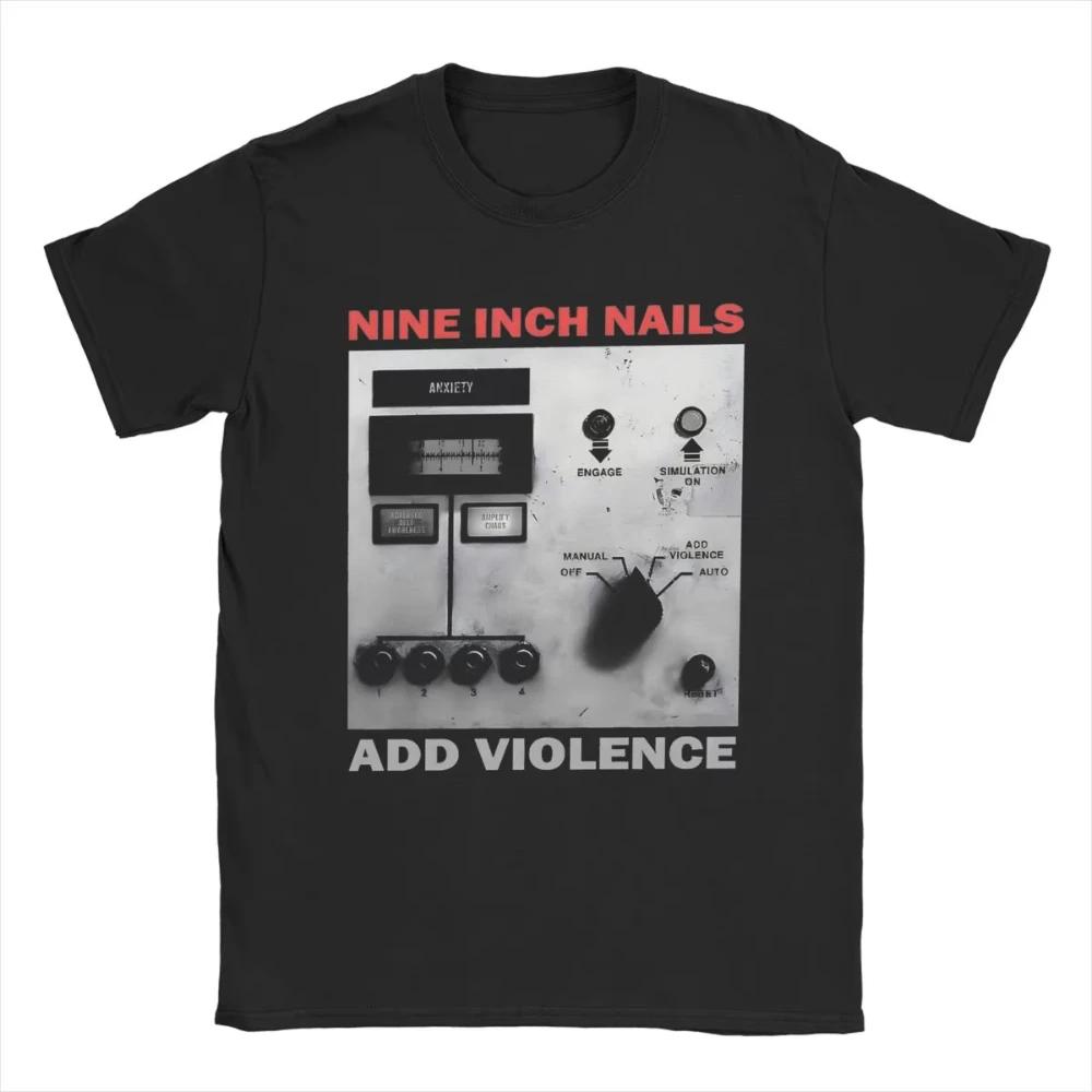 

Nine Inch Nails NIN Мужские и Женские Футболки с Принтом Crazy Tees Короткий Рукав Круглый Вырез Мужские Футболки Чистый Хлопок Летняя Одежда 4XL