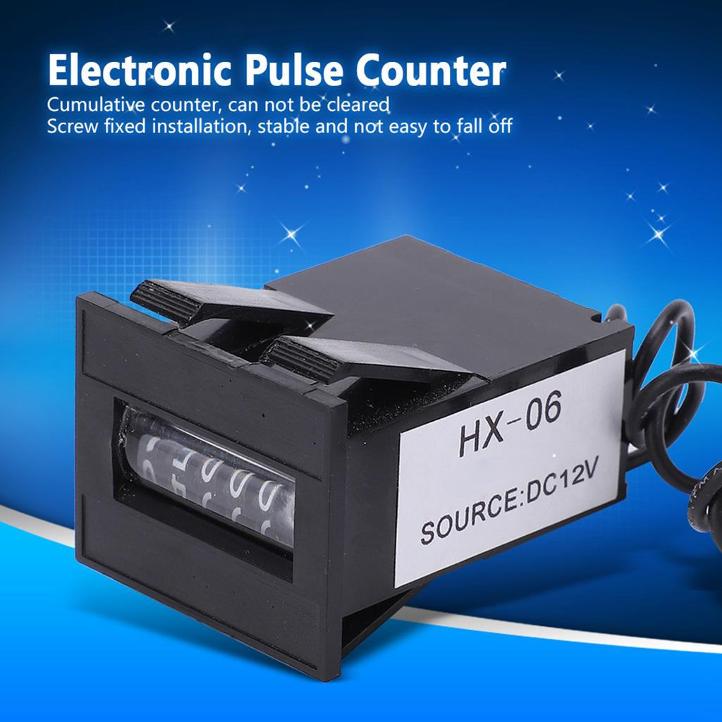 Electromagnetic Counter 6 Digits Electronic Industrial Totalizer with No Clear Function LY‑06