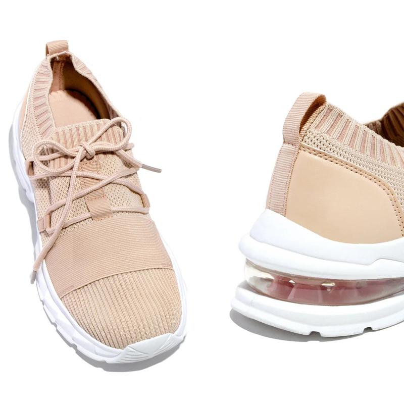 Women’s Lightweight Casual Running Sneakers Mesh Lace Breathable Sport Tennis Shoes Female Flat Walking Shoe Air Cushion Sneaker