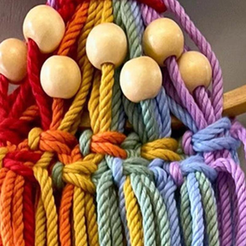 Arazzi da Parete Mongolfiera Artistici, Arazzi Macramè Intrecciati a Mano Decorazione per Soggiorno Camera da Letto