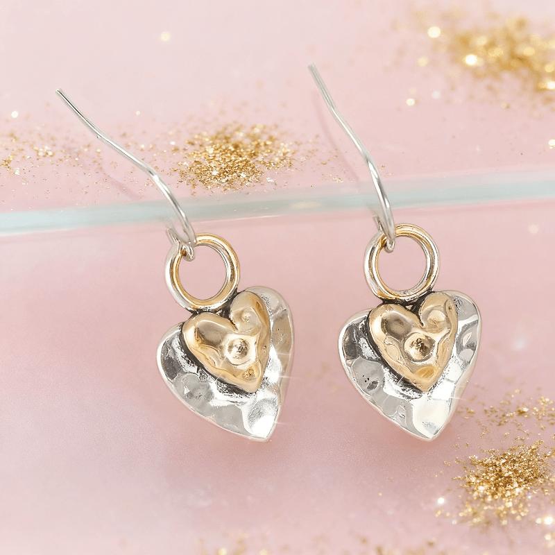 Minimalist Two Color Retro Heart Pendant Earrings, Women's Jewelry,Party Jewelry,Bohemian Style, Exquisite Craftsmanship