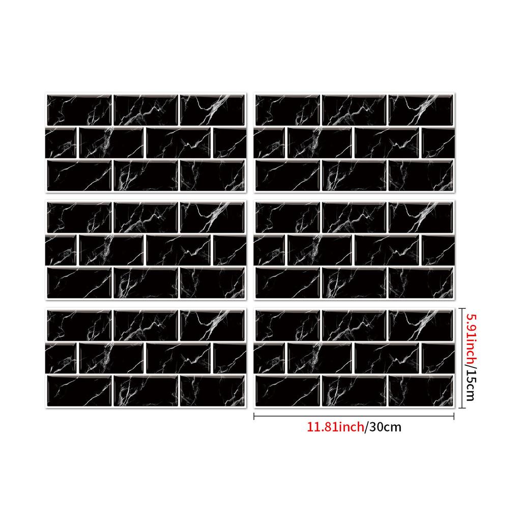 25Stlye Marble Simulated Brick Pattern Wall Sticker Self-adhesive Waterproof Room Decoration Sticker Wall Decoration