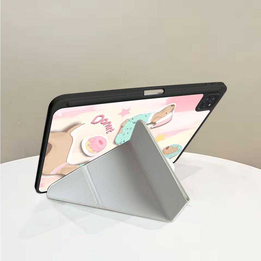 Holder Cover Tablet Case For iPad Pro 11th 10th 9th 8th 7th 12.9inch Air 4 5 M3 M2 1 2 M4 11inch Mini 6 7 Pro 2025 Cute Dog