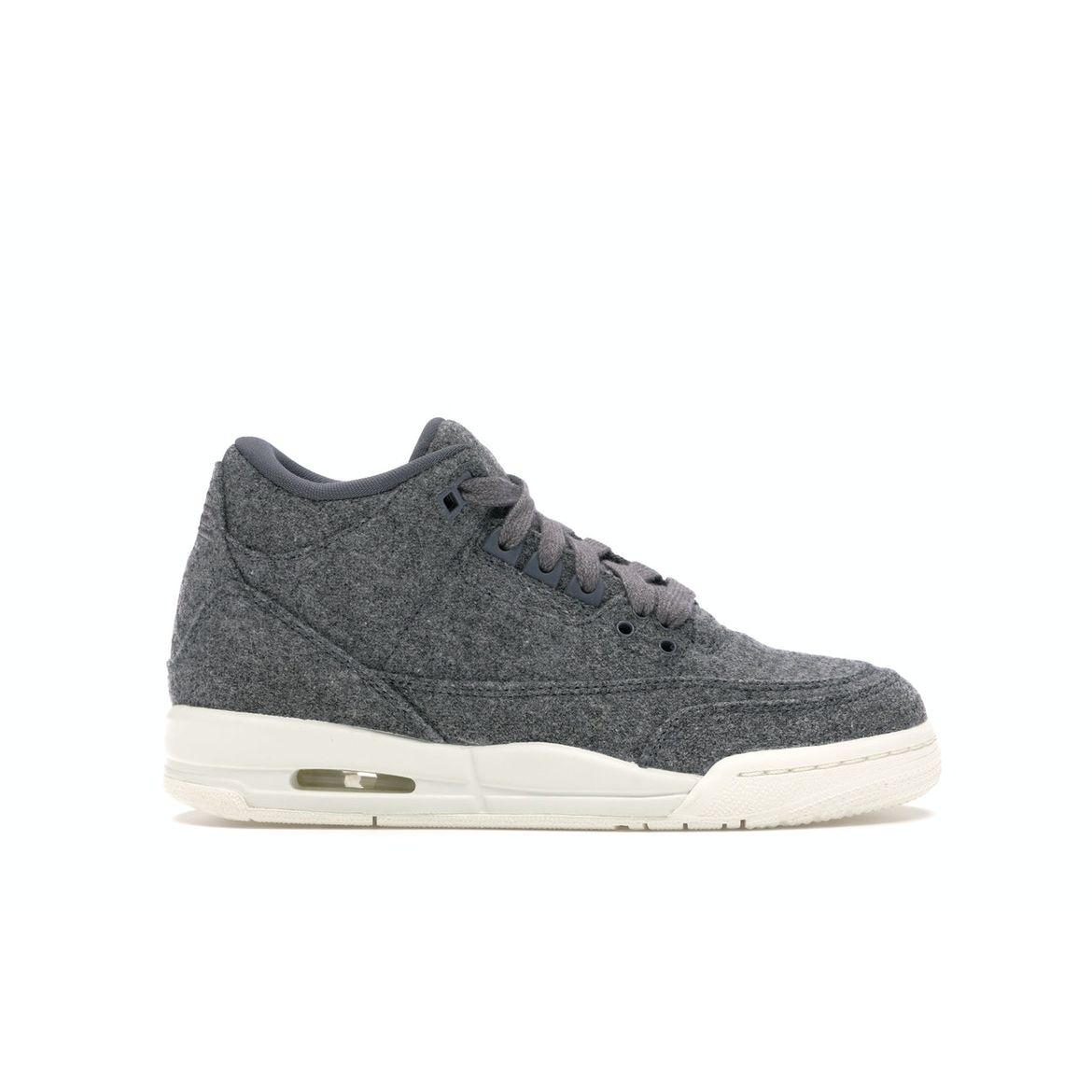 

Кроссовки Air Jordan 3 Retro Wool BG Kids Серые темно-серые темно-серые паруса 861427-004
