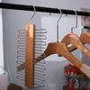 Double Tie Rack Wooden Silk Scarf Belt Organizer Rack Creative Tie Hanger  Scarf