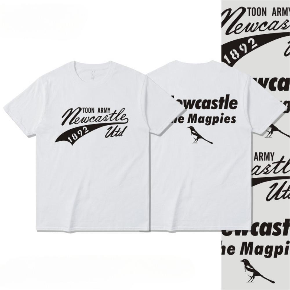 Men Summer Newcastle Football Clothes Fans T-Shirt Short Sleeve Cotton Half Sleeve Summer Men's New Crew Neck Sports T-shirts