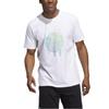 Men's Adidas T Shirts Men's White Crew Neck Moderate Straight Fit