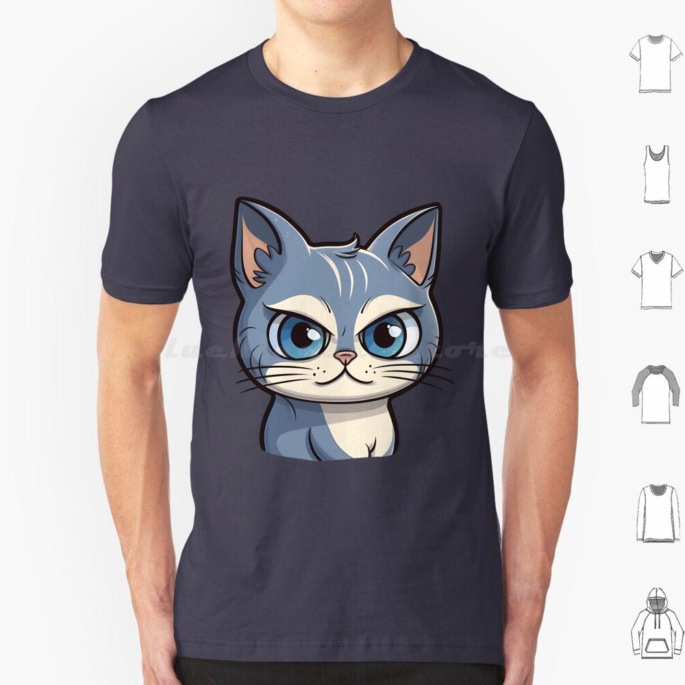 Cutie Kitty T Shirt Men Women Kids 6xl Cat Cute Cat Illustration Cartoony Cat Design Meowing Cat Art Playful Cat Drawing