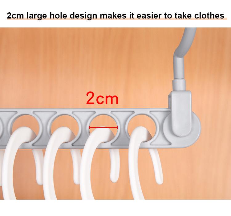 9 Hole Magic Hanger Creative Multi-functional Hanger Household Internet Popular Magic Storage Artifact Non-slip Drying Rack