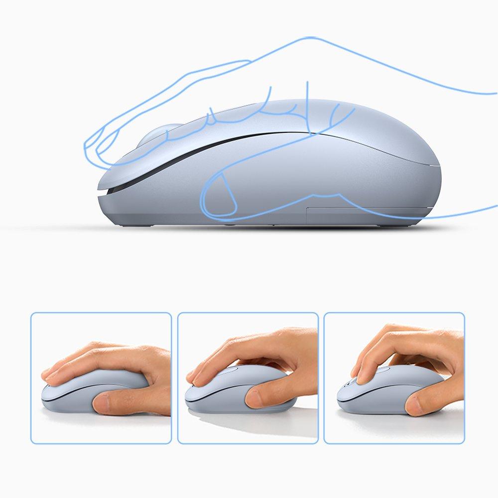 Ugreen MU105 Ergonomic 2.4GHz Wireless Mouse - Stylish Blue Finish