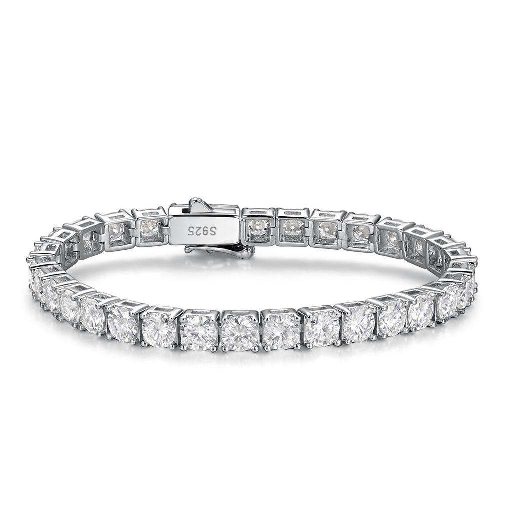 S925 Sterling Silver Moissanite Tennis Bracelet Versatile Premium Sense Shining Jewelry
