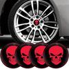 4pcs Skeleton Skull Car Wheel Center Hub Cap Car Wheel Hub 3D Emblem Stickers Cover 56mm