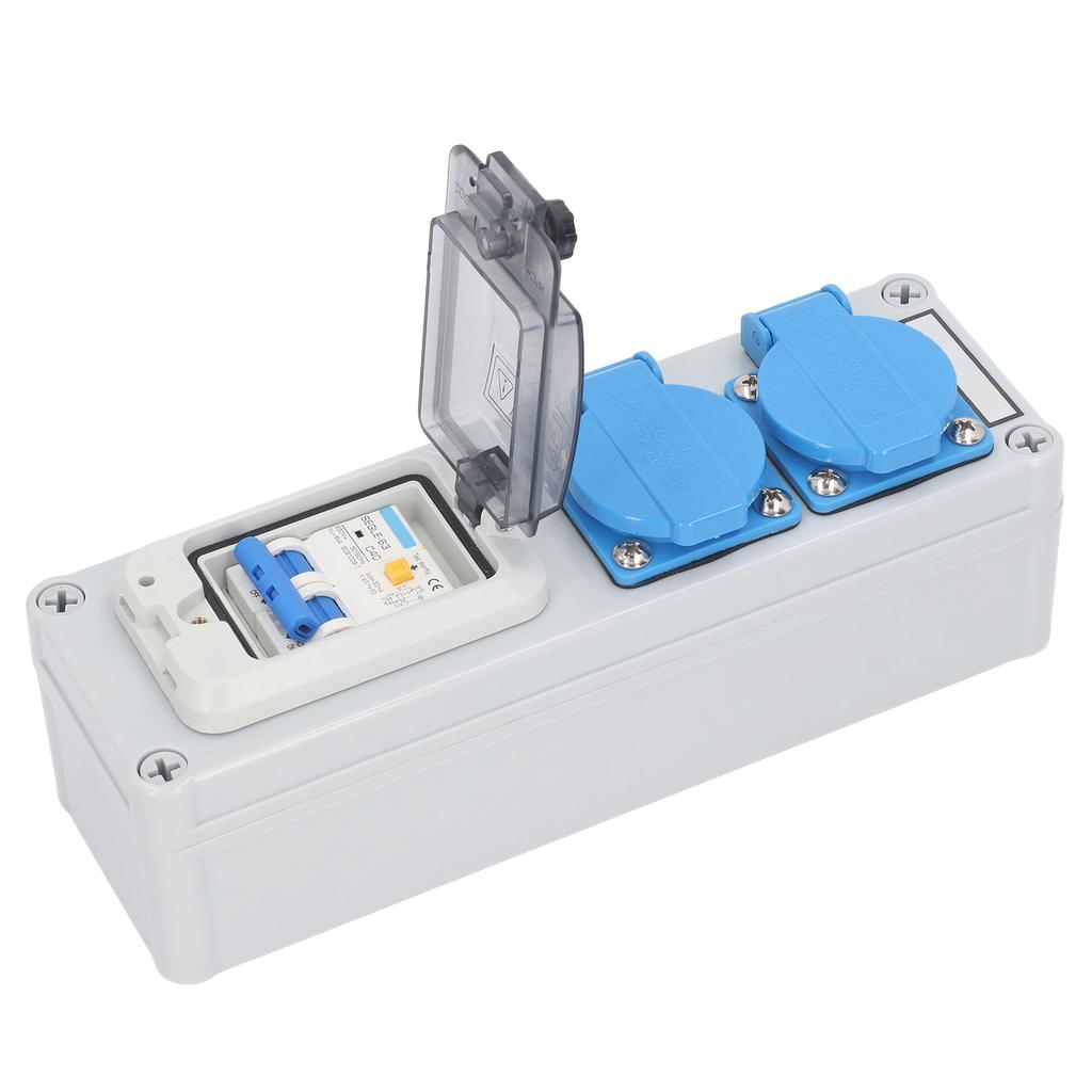 Distribuitor de putere de perete 250V 16A RCBO RCD Distribuitor de putere pentru construcții cu utilizare duală cu 230V 40A