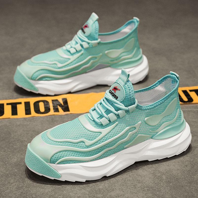 

Men s shoes 2025 autumn and winter mesh breathable men s casual shoes platform running sports shoes men s Korean version trendy dad shoes 45