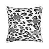 Leopard Print Star Pattern Pillow Case Retro Trendy Pillow Cover Square Pillowcases For Chair Sofa Home Decor