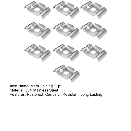 10Pcs Joining Clips Rustproof Corrosion Resistant Easy To Install Fence Panel Connectors with Screws Metal Joining Clips