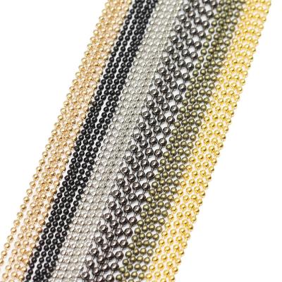 5 M/lot Gold Black Bronze Color Metal Ball Bead Chains 1.2 1.5 2 Mm For DIY Necklaces Jewelry Making Findings Accessories