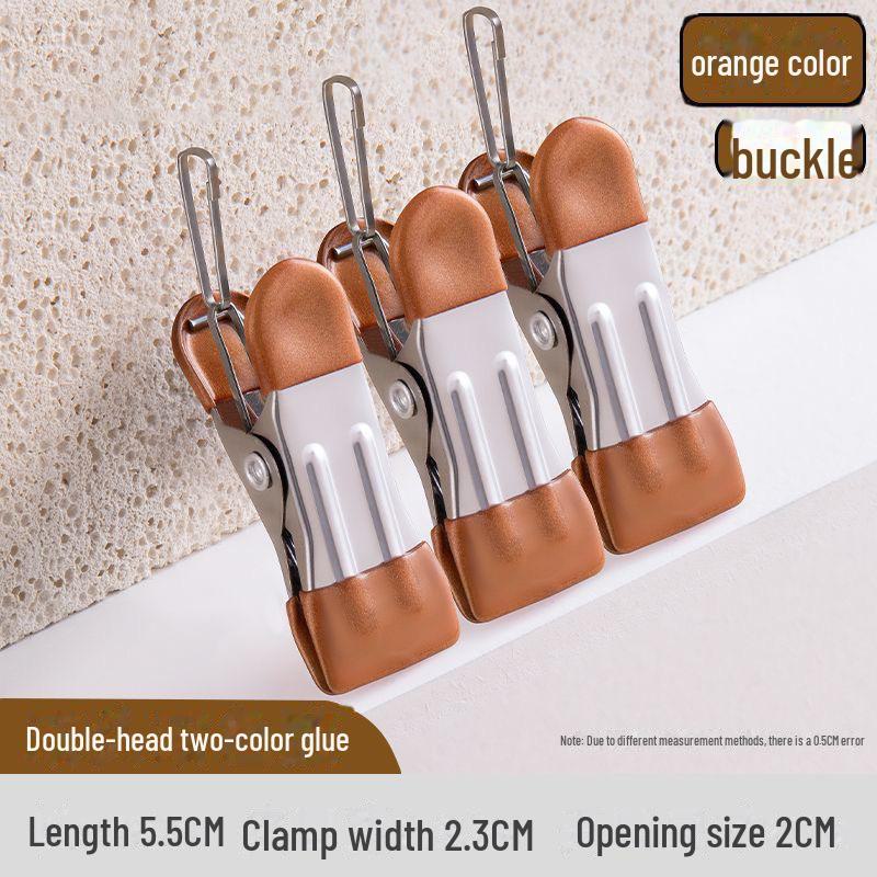 Compact Stainless Steel Windproof Clothespins - Durable Outdoor Clips for Dorms & Mosquito Nets