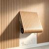 Self-adhesive Wood-grain Slat-effect Wall Sticker – 3D Grooved Grid-stripe Panel Wallpaper Roll